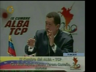 Los Presidentes Chavez y Correa hablan acerca contra el cand