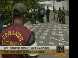 Comando antidrogas de la GNB incauta 83 panelas de cocaína,