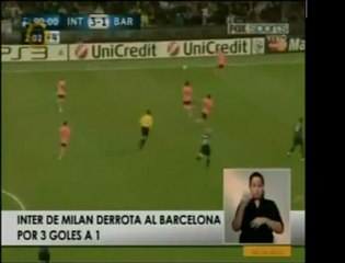 El Inter de Milán venció al Barcelona F.C. tres goles por un