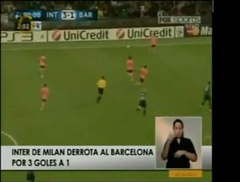 El Inter de Milán venció al Barcelona F.C. tres goles por un