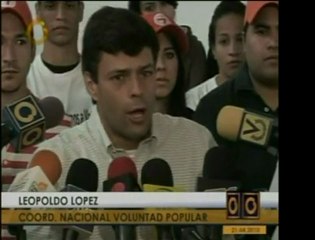 Leopoldo López, del Mov. Voluntad Popular, dice que quien no