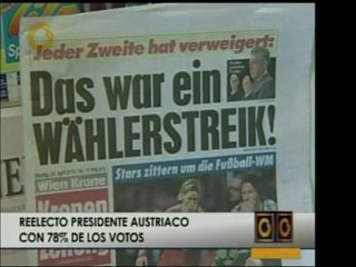 El Presidente de Austria, Heinz Fischer, logró la reelección