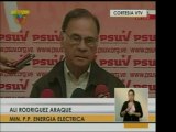 El Ministro de Energía Eléctrica, Alí Rodríguez Araque, da u