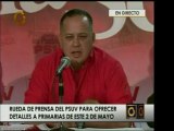 En el comando de campaña del PSUV, Diosdado Cabello responde