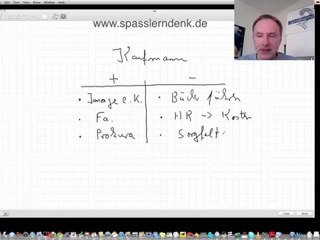 Kaufmann sein, Vor- und Nachteile