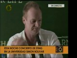 Rueda de prensa con el músico Sting antes de su concierto de