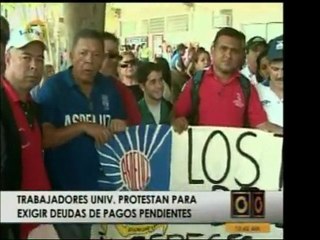 Trabajadores de la UCV y sindicalistas de otras univ. del pa