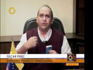 El dirigente político venezolano Oscar Pérez habló desde el