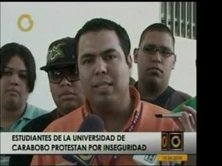 La Univ. de Carabobo presenta protestas de los estudiantes p