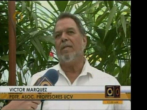 Pdte. de Asociación de Profesores de la UCV, Víctor Márquez,