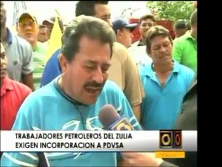 Trabajadores petroleros del Zulia, que trabajaban para la ex