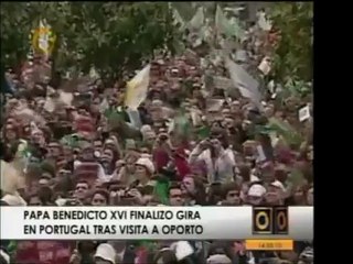 Papa Benedicto XVI culmina su gira de cuatro días, cuyo foco