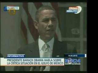 Barack Obama dio un plazo a BP para limpiar el derrame de pe