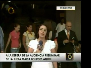 Se espera resultado de la audiencia a la juez María lourdes