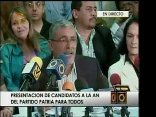PPT anuncia sus candidatos a la Asamblea Nacional. José Albo