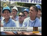 Trabajadores de Polar en Maracay rechazan acciones del gobie