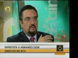 Armando León, Director del BCV, dijo que la economía venezol