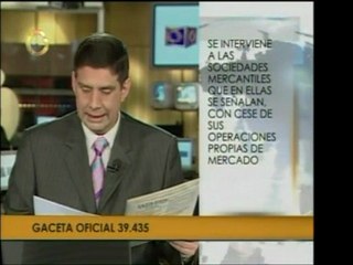 Gaceta oficial publica la intervención de tres sociedades me