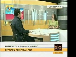 Rectora del CNE Tania D´Amelio asegura que inhabilitados cuy
