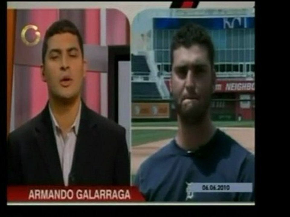 Pitcher de grandes ligas Armando Galarraga ofrece una entrev