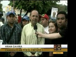 Hiram Gaviria, candidato por el circuito 1 deAragua, se pron
