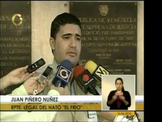 Representante legal del hato El Frío interpone recurso en co