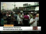 En el oeste de Maracaibo, en Zulia, los transportistas prote