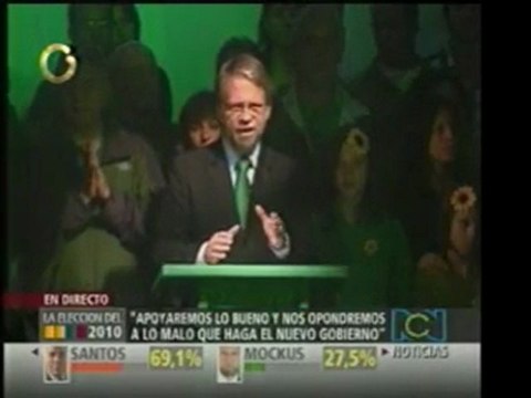 Antanas Mockus reconoce victoria de Juan Manuel Santos