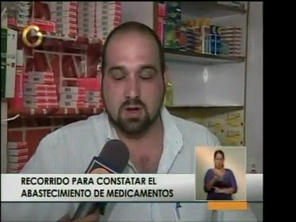 Recorrido por farmacias y expendios de medicinas para confir
