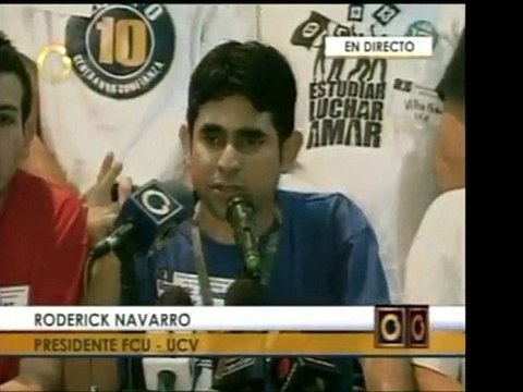 Representantes estudiantiles de UCV, UCAB y USB, entre otros