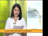 Pdte. de Colombia Álvaro Uribe dice que las relaciones diplo