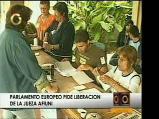 Parlamento Europeo pide a Venezuela la liberación de la juez