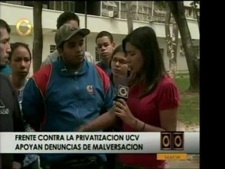 Estudiantes universitarios del Frente contra la Privatizació