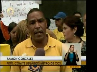 Comité de Usuarios del Metro de Caracas acuden al Min. de Tr