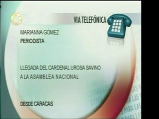 Presencia del Cardenal Jorge Urosa Savino en AN no es vincul