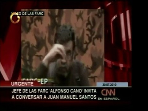 Líder de las FARC, Alfonso Cano, envía un mensaje al Pdte. J