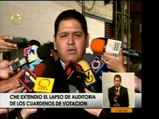 El CNE anunció desde sus galpones en Guarenas que extendió e