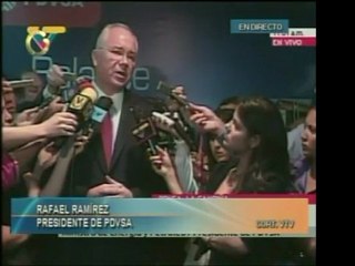Min. y pdte. de PDVSA, Rafael Ramírez, declara al salir del