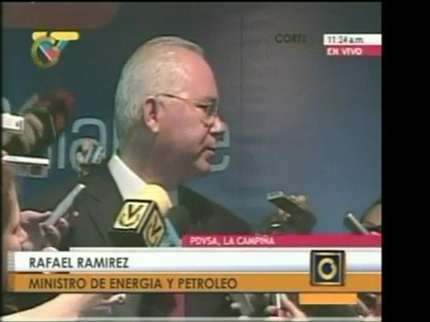 Pdte. de PDVSA, Rafael Ramírez, reiteró que la empresa está