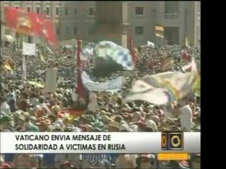 El Papa Benedicto XVI envía sus bendiciones y apoyo a Rusia