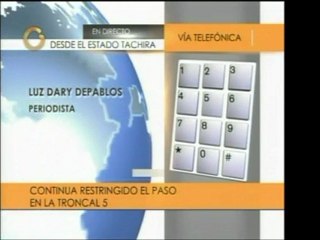En Táchira la troncal 5 sigue sin tránsito, aislando a las c