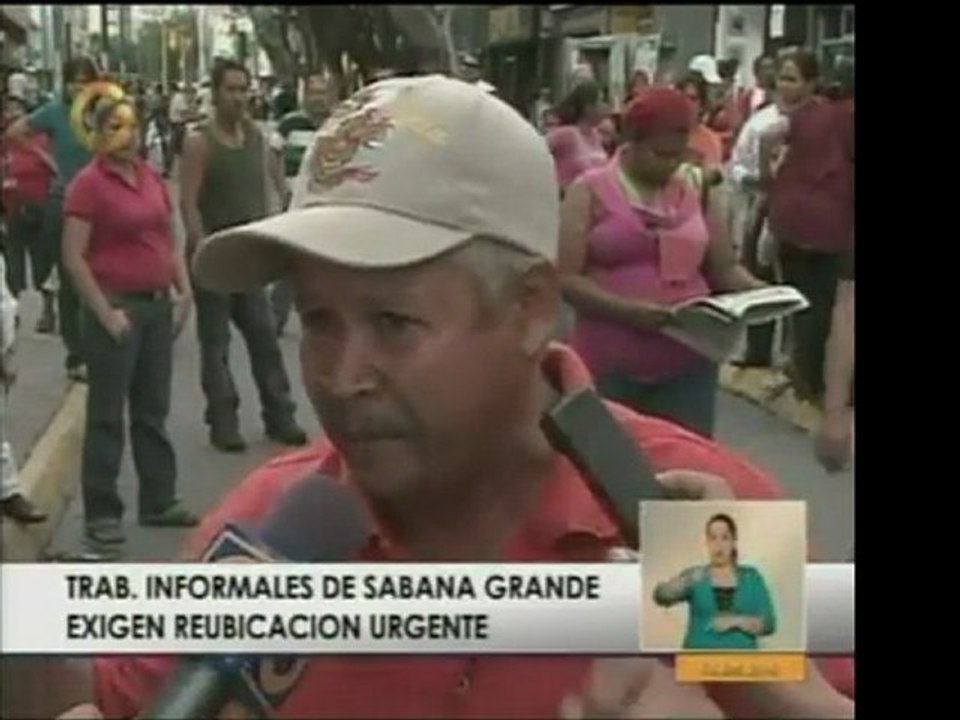 Trabajadores informales de Sabana Grande piden que el Presid