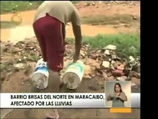 En Maracaibo el barrios Brisas del Norte se encuentra anegad