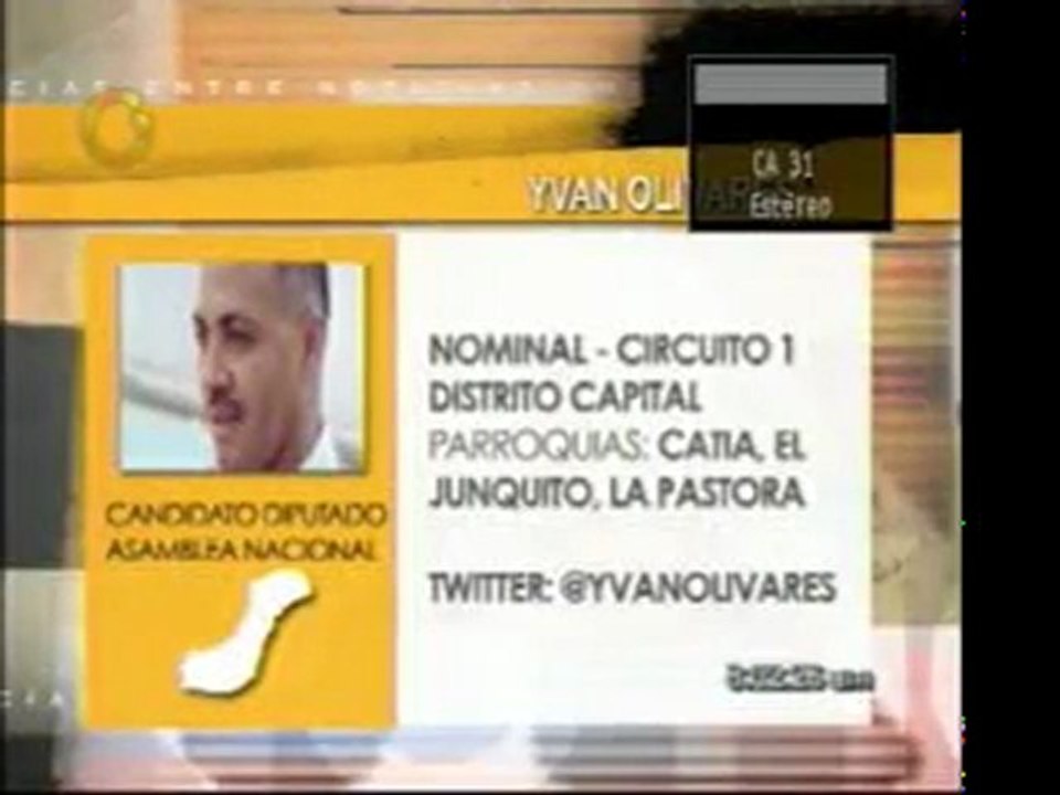 @globovision Candidatos Juan Carlos Caldera e Ivan Olivares