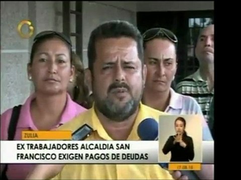 En Alcaldía de San Francisco, Zulia, trabajadore reclaman al
