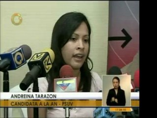 Candidata a la AN por el PSUV, Andreína Tarazón, recorre la