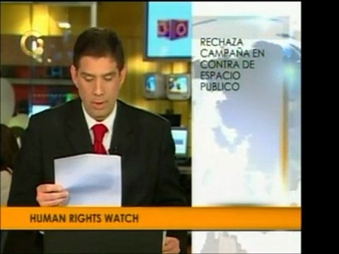 ONG Human Rights Watch rechaza investigaciones en contra de