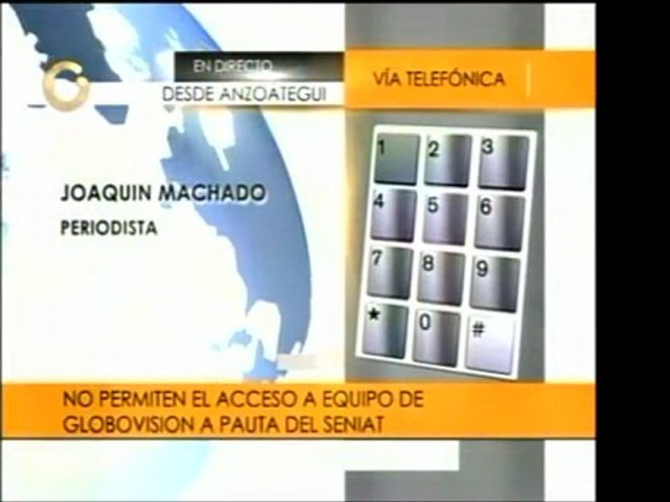 En Anzoátegui el SENIAT realiza una rueda de prensa. Globovi