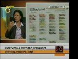 Rectora del CNE, Socorro Hernández, dijo que el simulacro de