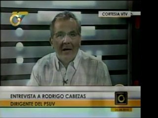 Dirigente del PSUV, Rodrigo Cabezas, quiere que la oposición